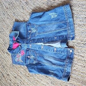 Embroidered Jean vest